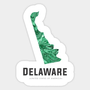 Delaware state map abstract green Sticker